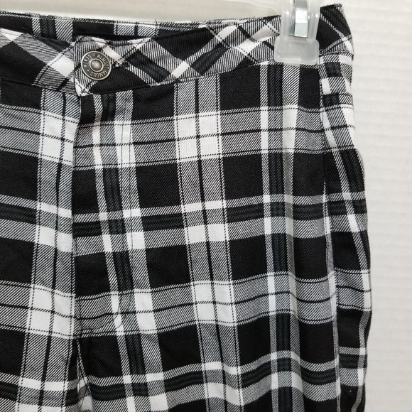 Almost Famous pants 0 plaid check gingham bell bottom flare boho hippie retro - Picture 4 of 16